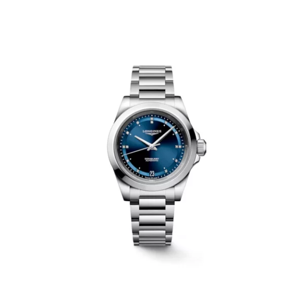 Longines Conquest 34 mm Silver & Blue