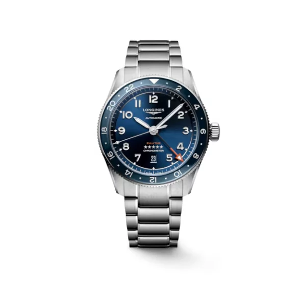Longines Spirit Zulu Time Steel 42mm Blue
