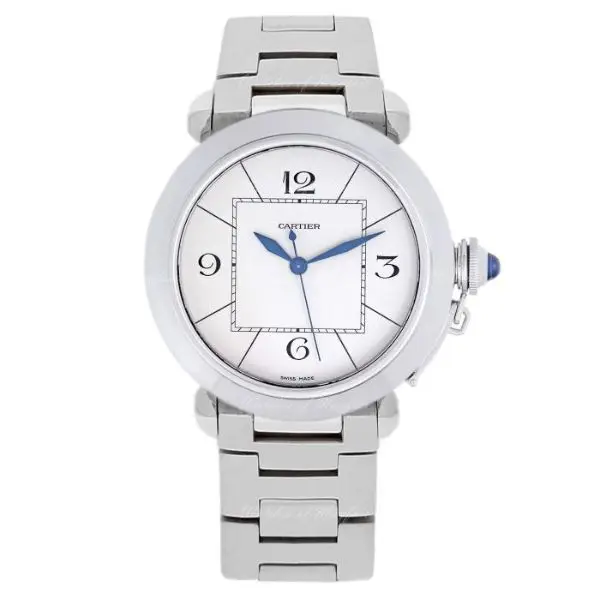 Cartier Pasha 42mm Acero Automático Esfera Blanca