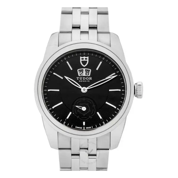Tudor Glamour Negro Brazalete de Acero