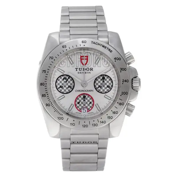 Tudor Sport Chronograph Acero con Esfera Plateada