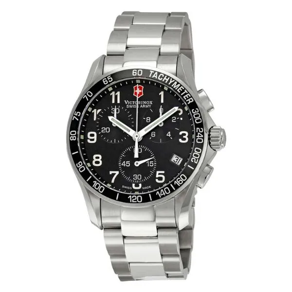 Victorinox Swiss Army Chronograph 40mm Acero con Fondo Negro